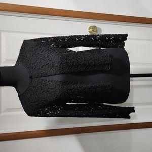 Women's Black Lace Formal Cardigan